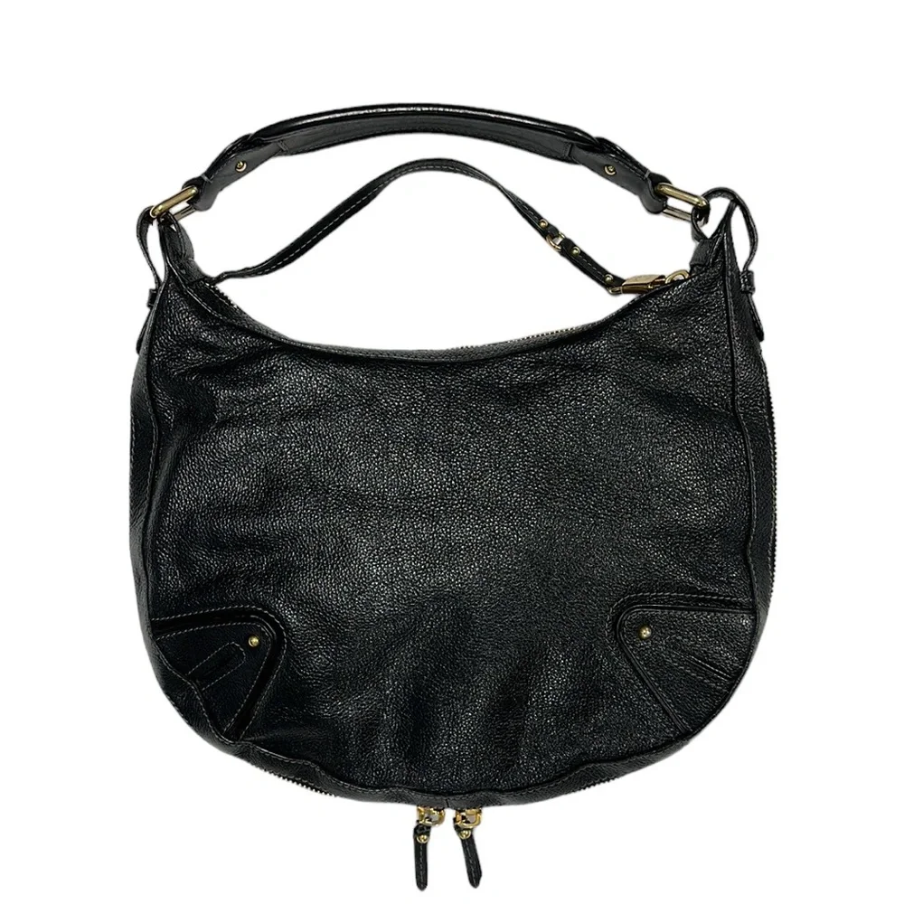 Marc Jacobs Pebble Leather Hobo Bag Purse Expandable Zipper Bottom Made in Italy